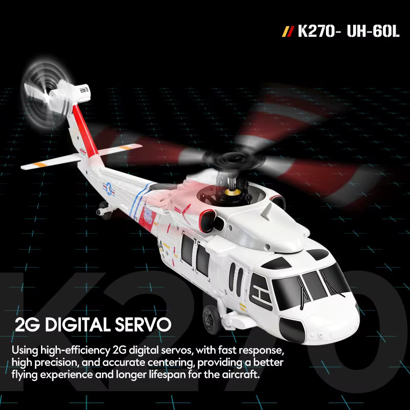 WLtoys K270 RC Hubschrauber mit 6-Achsen Gyroskop, optischem Fluss und bürstenlosem Motor in Weiß - Bild 6
