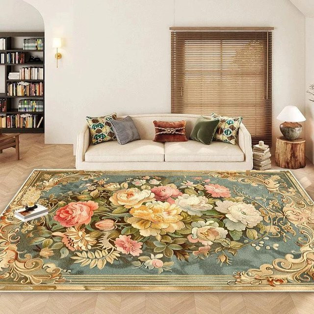 JGJG Blumen-Teppich im nordischen Stil, bunt, rutschfest und waschbar, B/T: 140 x 200 cm - Bild 1