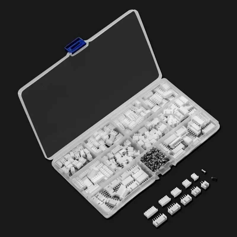 500-teiliges JST-XH-Stecker-Set in Weiß mit 2/3/4/5/6-poligen Gehäusen und 2,54-mm-Buchsen für Kabeladapter und DIY-Projekte - Bild 3