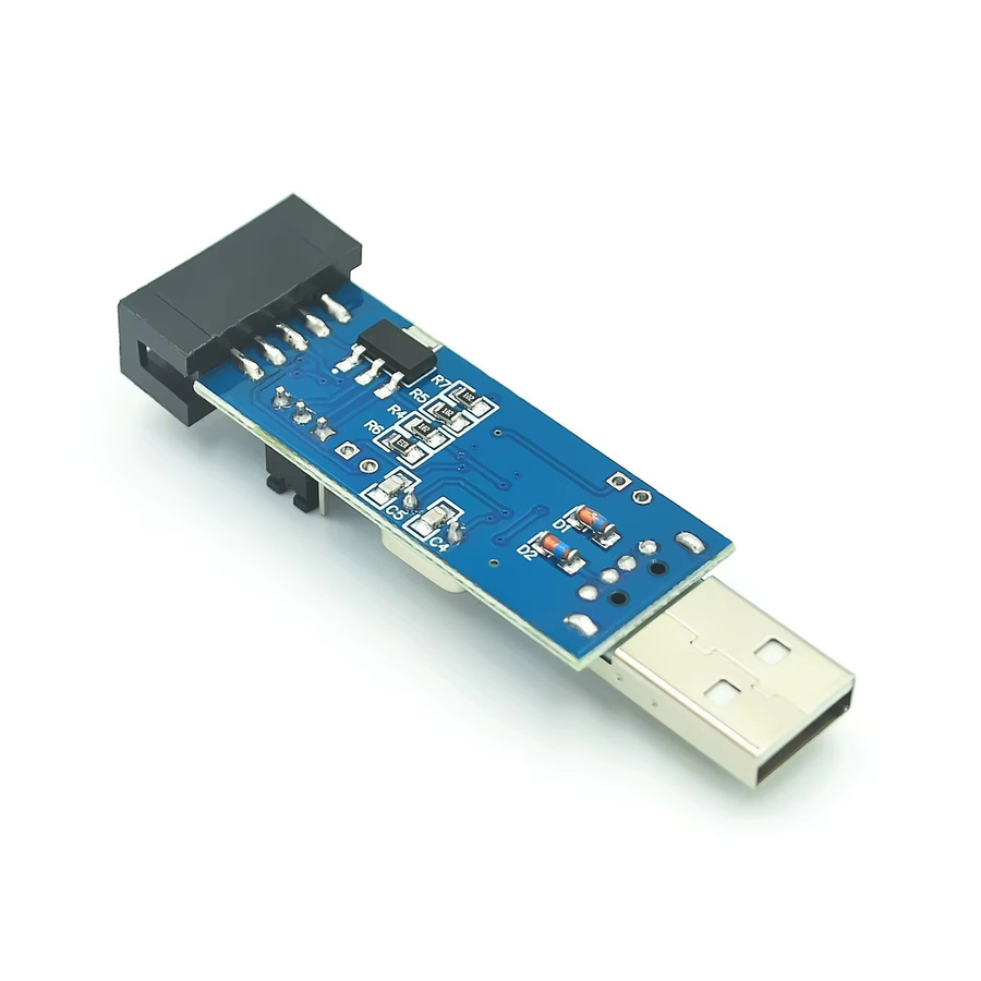 SBASP USB AVR Programmierer Set mit 10PIN auf 6PIN Adapter für USB ASP USBISP ISP Bootloader in Blau - Bild 2