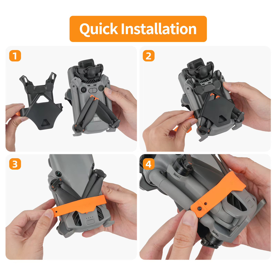 DJI Propellerhalter Stabilisator für Mini 5 Pro, Schutzklingen-Riemenhalterung in Schwarz oder Orange - Bild 3