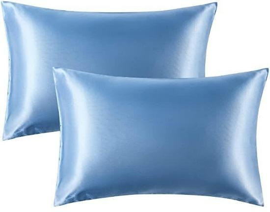 Cosy Homes Kissenbezug aus Seide und Mikrofaser-Polyester im 2er-Set, einfarbig, Unisex - Bild 1