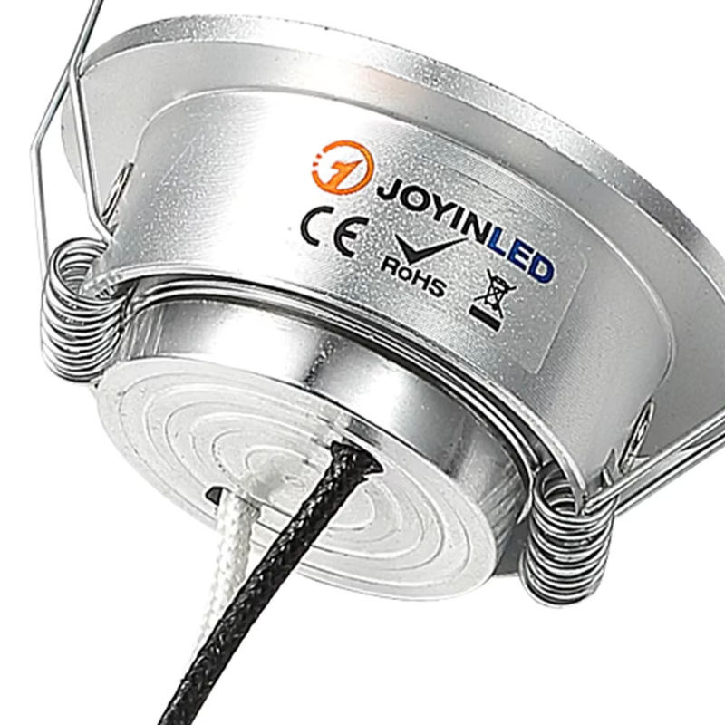 JOYINLED 10er Set Mini LED Downlights 12V in Silber, runde Einbaustrahler 3W für Treppen, Schrank und Akzentbeleuchtung - Bild 4