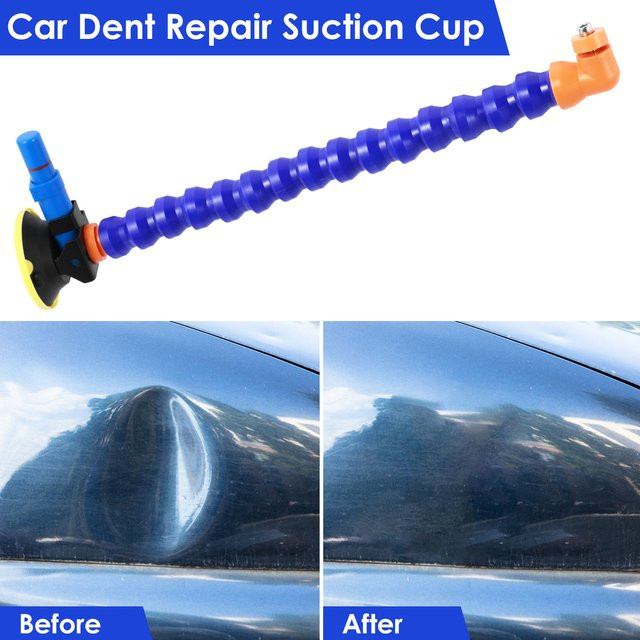 ODOMY Heavy Duty Handpumpe mit Saugnapf und flexiblem Ständer für Dellenreparatur und Karosseriearbeiten, Blau - Bild 1