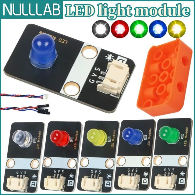 NullLab Mehrfarbiges LED-Anzeigemodul mit Hochpegel-Trigger-Beleuchtung, Baustein-Gehäuse und PH2.0-Schnittstelle in Weiß und Mehrfarbig für deine DIY-Elektronik - Bild 1