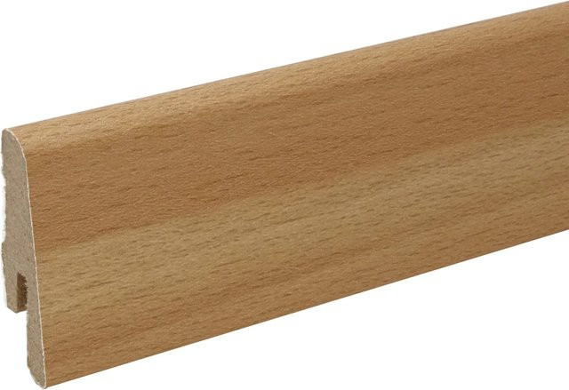 Döllken Profiles Sockelleiste Modern in Buche hell aus MDF, Höhe: 40 mm, Tiefe: 18 mm, Länge: 2400 mm - Bild 1