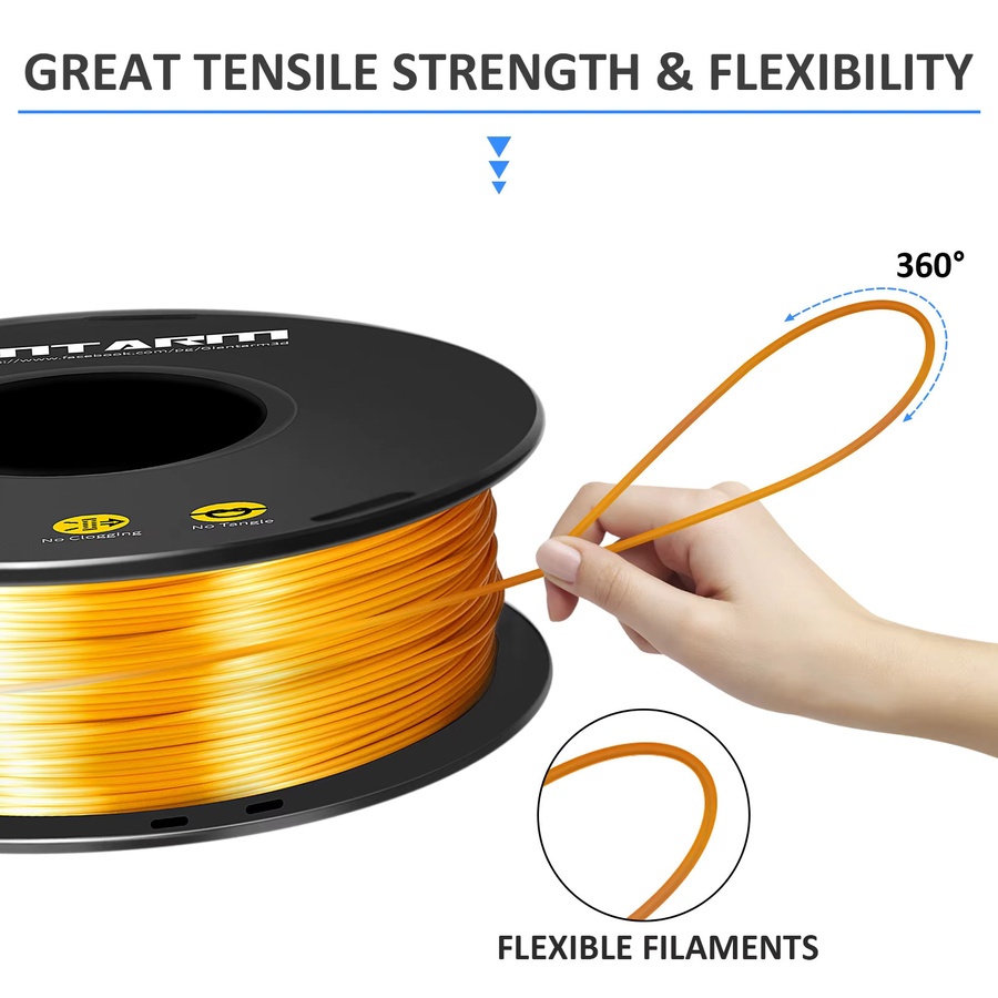 GIANTARM Silk PLA Filament Mehrfarbig, 1,75mm, 1kg, Seidenglänzend für FDM 3D-Drucker - Bild 4