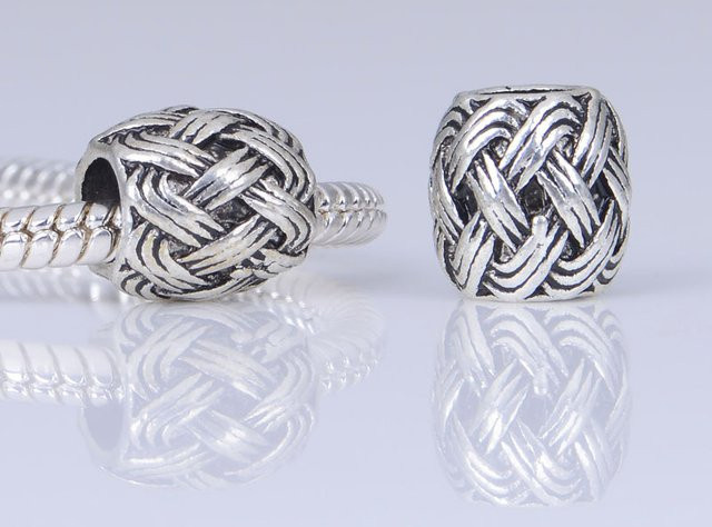 SUMOORL Distanzperlen Metall, Antik Silber, Unisex - Bild 1
