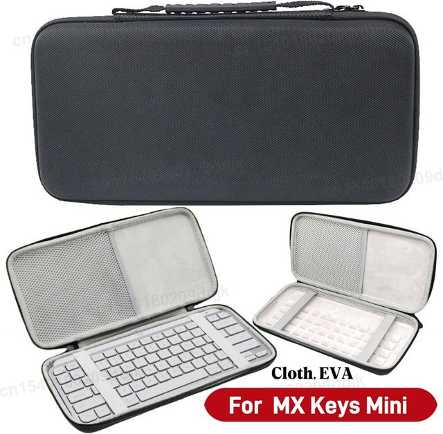 Logitech EVA-Hartschale für MX Keys Mini, schützende Reise-Aufbewahrungstasche in Schwarz - Bild 1