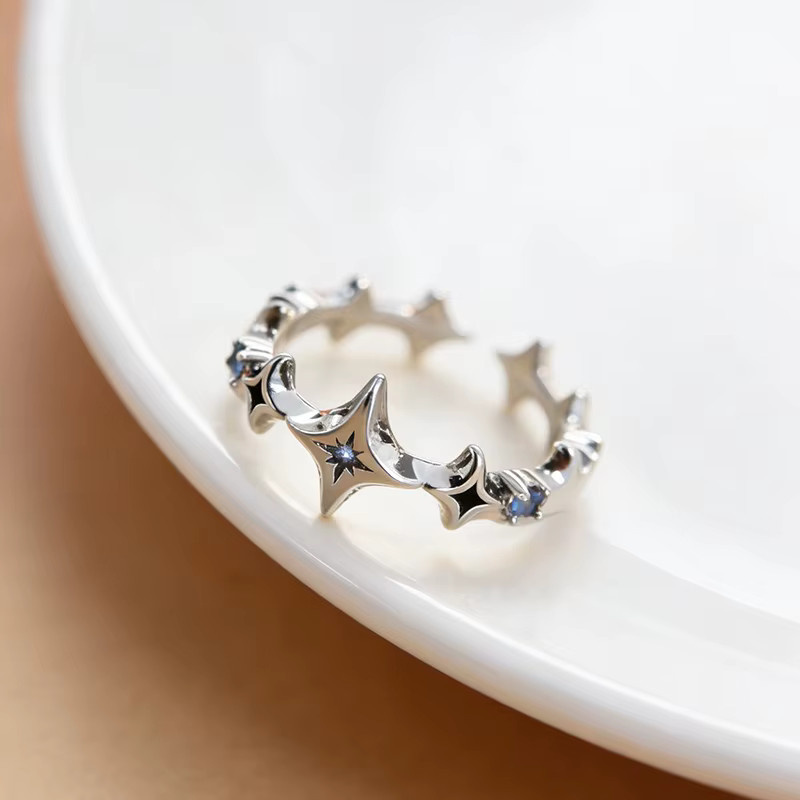 BF CLUB Ring 925 Silber, Sternform, Damen, Vintage - Bild 2
