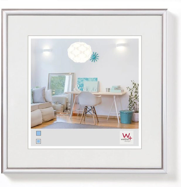 Walther Design New Lifestyle Kunststoff Bilderrahmen Silber B/H: 30 x 30 cm - Bild 1