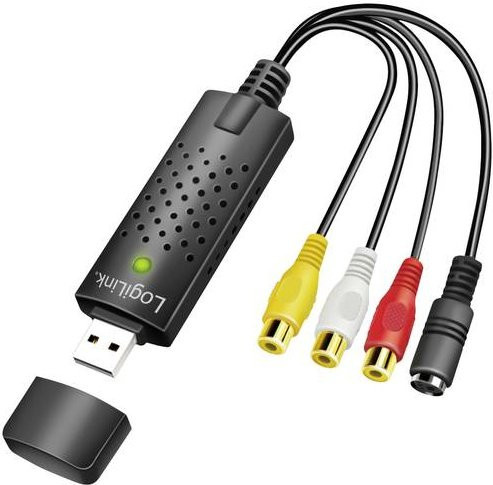 LogiLink Videoaufnahmeadapter USB 2.0 in Schwarz für NTSC und PAL - Bild 1