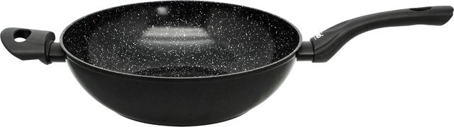 BELUGO Wok- und Pastapfanne aus Aluminium in Schwarz mit Antihaftbeschichtung - Bild 1