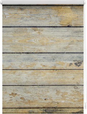 Lichtblick Rollo Klemmfix Bretter Shabby, blickdicht, braun, B: 60 cm, H: 150 cm