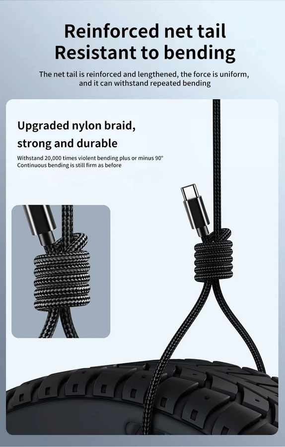 HDmatters USB-C zu Mini-USB 5-Pin OTG Kabel, geflochtenes Lade- und Datensynchronisationskabel in Schwarz für GPS, MP4-Player und Dashcam - Bild 4