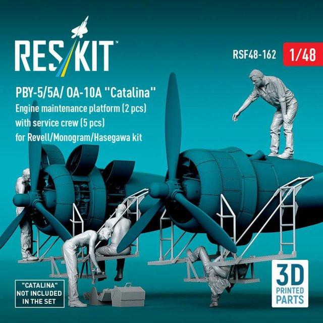 Revell PBY-5/5A/ OA-10A Catalina Engine maintenance platform mit service crew, 1:48, 7-teiliges Set - Bild 1