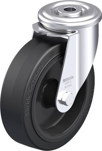Blickle LER-POEV 125G Stahlblech-Lenkrolle in Schwarz mit 125 mm Rad-Durchmesser und 150 kg Tragfähigkeit - Bild 1