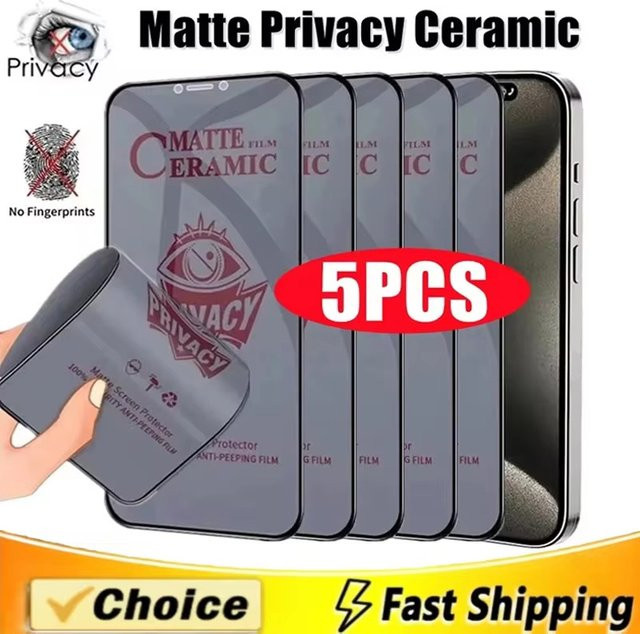 Matte Keramik-Sichtschutzfolie für Samsung Galaxy S25 Ultra S24 FE S26 A56 A57 S23 S22 A55 A36 A54 A16 A06 Anti-Spy-Schutzfolie - Bild 1