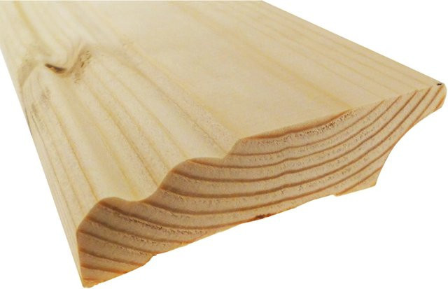Döllken Home Massivholzsockelleiste Hamburg Stil aus Fichte in Beige, Höhe: 7,0 cm, Tiefe: 1,9 cm, Länge: 240 cm - Bild 1