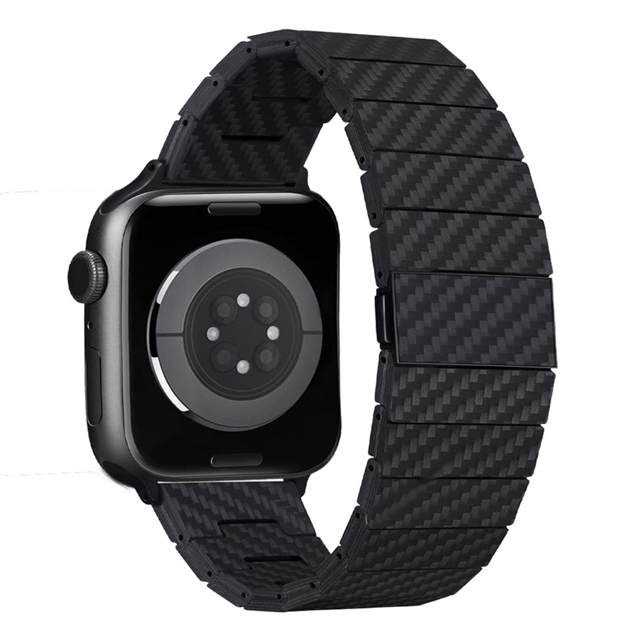 SMAEL Kohlefaserarmband für Apple Watch und iWatch in Schwarz, Blau oder Grün - Bild 5