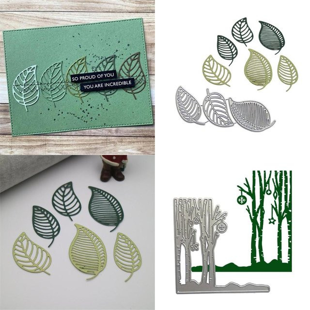 Silberne Metall Stanzform als Prägeschablone für Scrapbooking und DIY Bastelarbeiten - Bild 1
