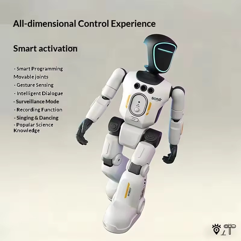 Tccicadas Programmierbarer Humanoider Gestensensor-Fernsteuerungsroboter, RC-Roboter, Weiß - Bild 5
