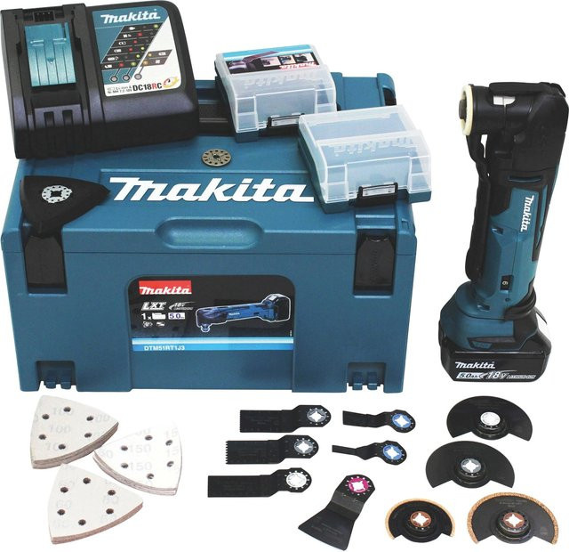 Makita Akku-Multifunktionswerkzeug DTM51RT1J3 18V mit Akku und Zubehör - Bild 1