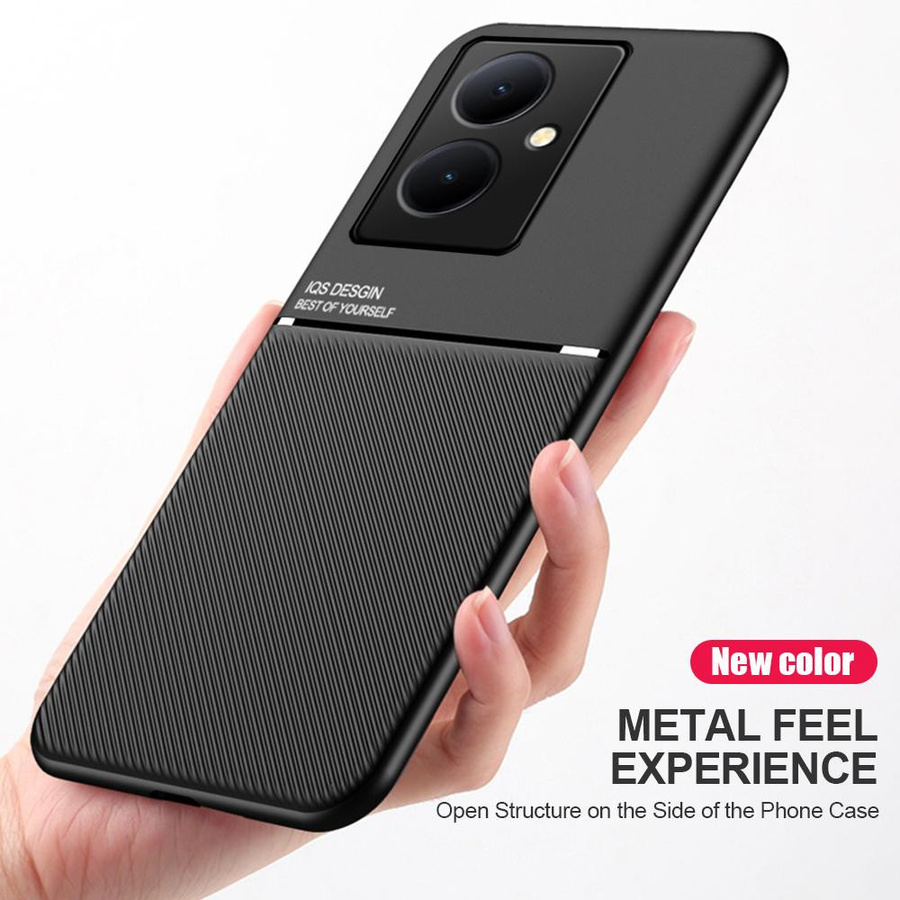 Schutzhülle für VIVO V29, V29 Lite, V29e, V27, V2e, V2 mit integriertem Auto-Magnet-Halter in Schwarz - Bild 3