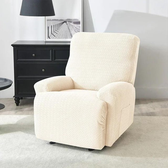 Beige Relaxsofa Überzug aus Jacquard Stretch-Material für 1-3 Sitzer von Household supplies MH - Bild 1