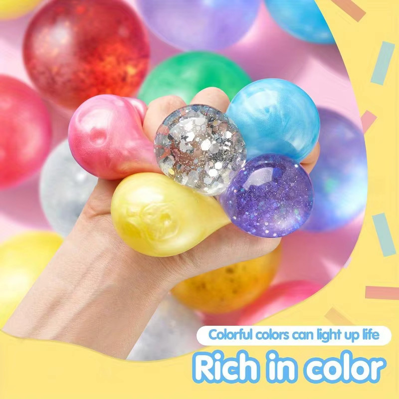 Joyfy Mini-Stressbälle, Quetschbälle, Fidget-Spielzeug, 24-teiliges Set, multicolour - Bild 2