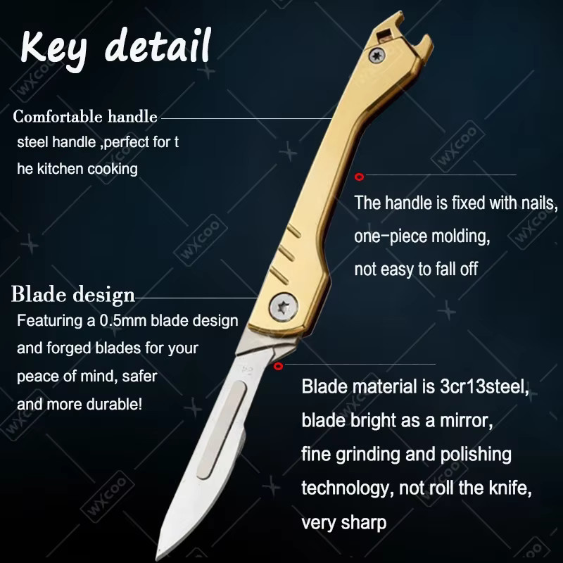 WXCOO Klappmesser-Set aus 23 Kohlenstoffstahl, Edelstahl-Hobby-Messer und Skalpellmesser zum Schnitzen und Basteln - Bild 2