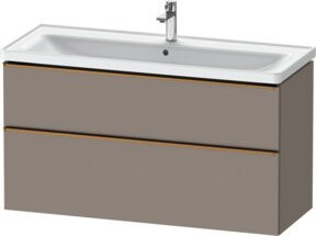 Duravit Waschtischunterschrank D-Neo in Beige Matt mit Türen und Schubladen, B/T/H: 118,4 x 45,2 x 62,5 cm - Bild 1