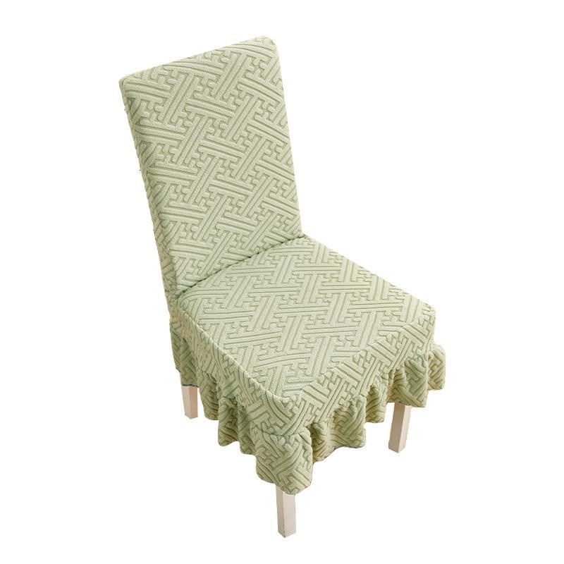 Cozy Up Home Stuhlhussen für Esszimmerstühle aus Stretch-Polyester mit Rock, Parsons-Stuhlhusse, B/T/H: 45 x 45 x 55 cm - Bild 2