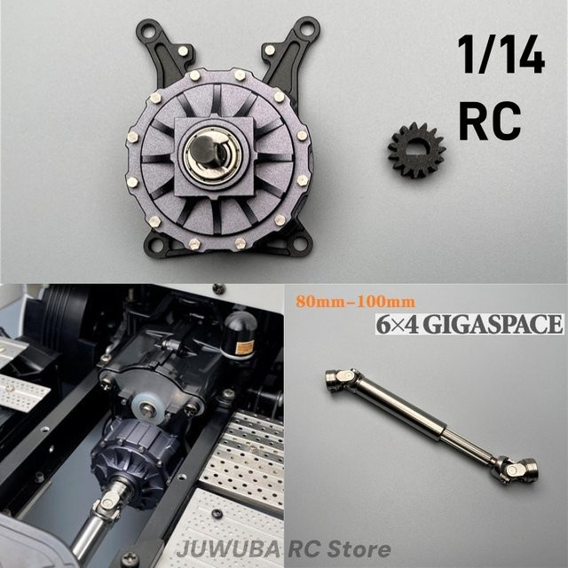 Tamiya RC Getriebe Planetary Reducer Drehmoment Enhancer und CVD Welle, 1:14, Metall, Zubehör - Bild 1