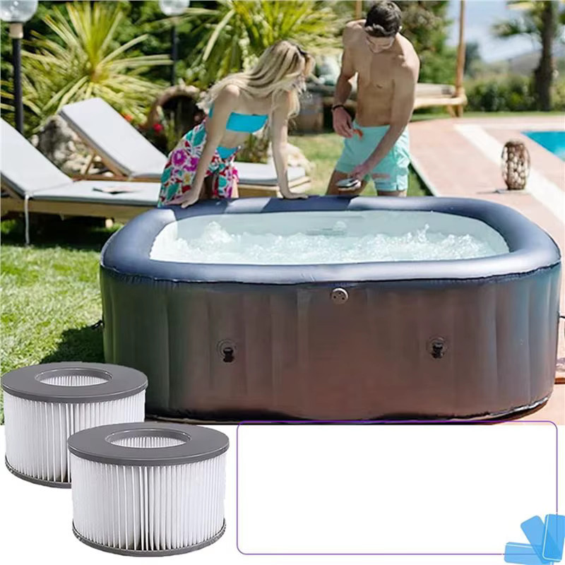 12 Ersatzfilterkartuschen für Mspa Whirlpools und aufblasbare Pools, Farbe: Weiß/Grau - Bild 2