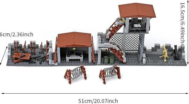 Linyi toy Moc Armeestil Festung Gebäude Bausteine Spielset ab 3 Jahren - Bild 1