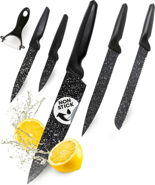 GOURMETmaxx Messerset 6-teilig in Schwarz - Bild 1