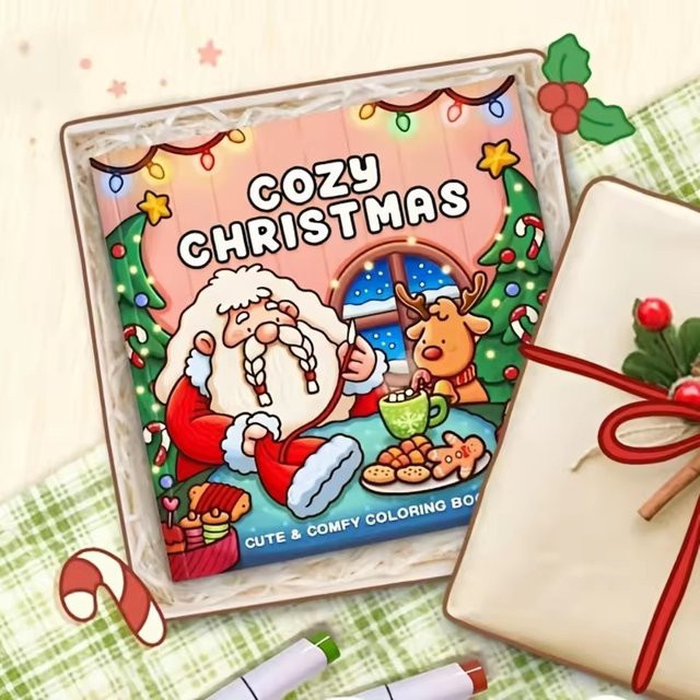 Gemütliches Weihnachts-Malbuch für Erwachsene in Multicolor - Bild 1