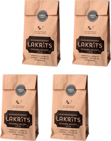 Almaregården Lakritz Chili 4 x 150 g - Bild 1
