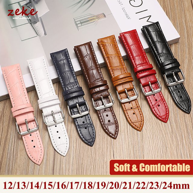 Uhrenarmband Rindsleder-Echtleder, Schwarz, Unisex - Bild 1