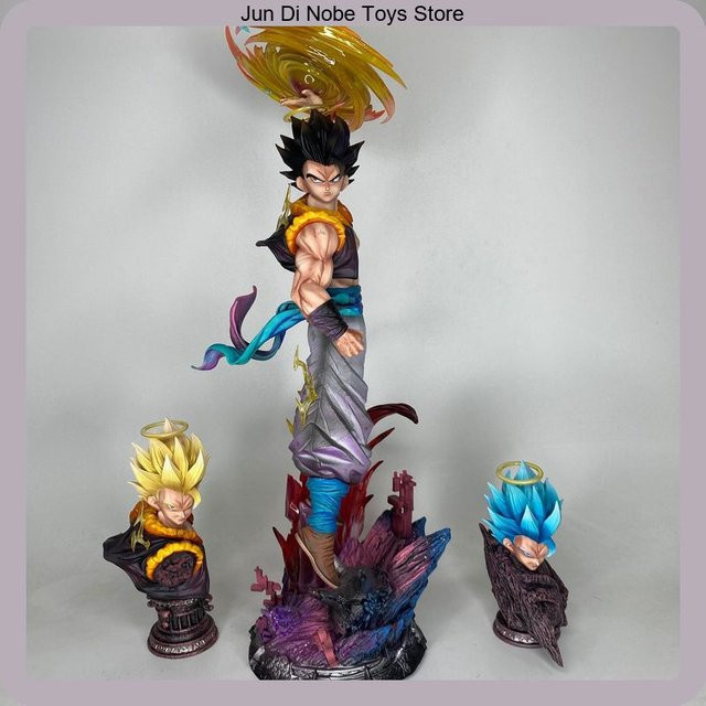 Bandai Dragon Ball Gogeta Drei-Kopf-Skulptur Anime-Figur Modell-Statue Multicolor, Höhe: 45 cm - Bild 1
