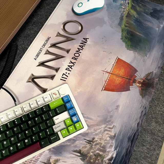 Spiel A-Anno 117 XXL Mauspad in Schwarz und Multicolour, rutschfeste Gamer-Schreibtischunterlage mit HD Art Design, B/T: 90 x 40 cm - Bild 1