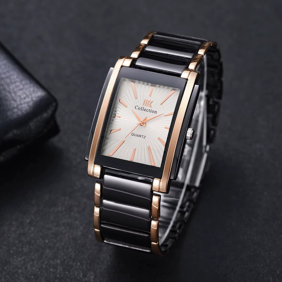 yolako Armbanduhr, Quarz, Edelstahl, Gold, rechteckig, Herren - Bild 3