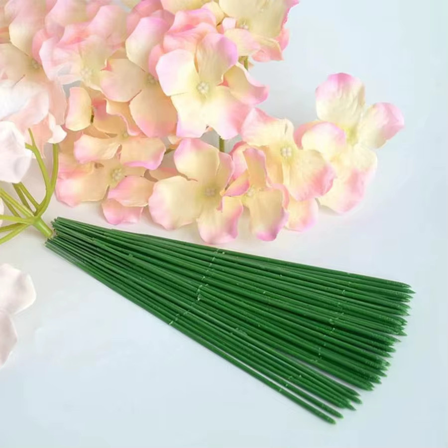 ZQCY Künstliche Pflanzen mit grünem Eisendraht-Stiel für Hochzeiten, Valentinstag und DIY-Dekorationen - Bild 2
