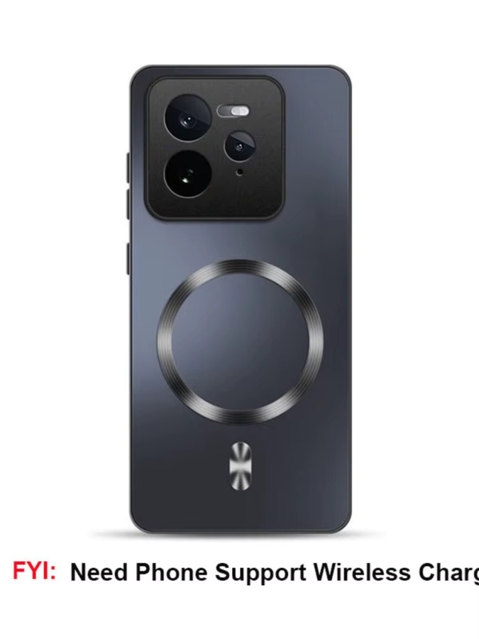 LYYDFUMAN Magnetische Silikonhülle für Realme GT Serie in Pink mit stoßfestem PC-Schutz und kabellosem Laden - Bild 5