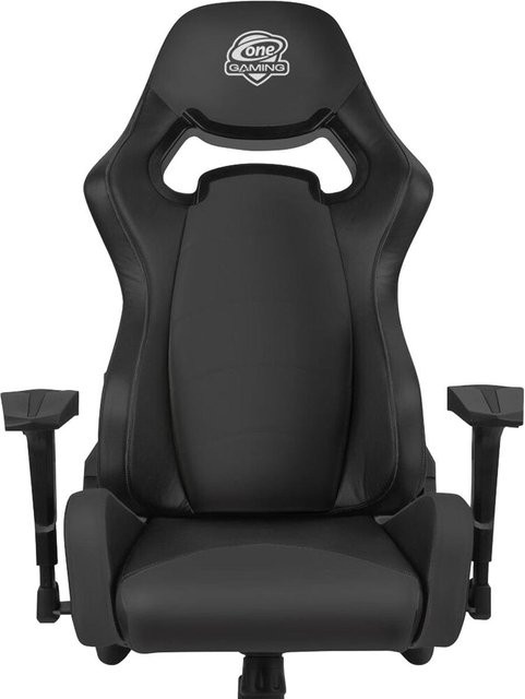 ONE GAMING Chair Ultra Gaming Stuhl aus Premium-Kunstleder in Schwarz mit 3D-Armlehnen - Bild 1