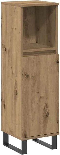 vidaXL Badschrank Artisan-Eiche im industriellen Stil, Farbe Braun, B/T/H: 30 x 30 x 100 cm - Bild 1