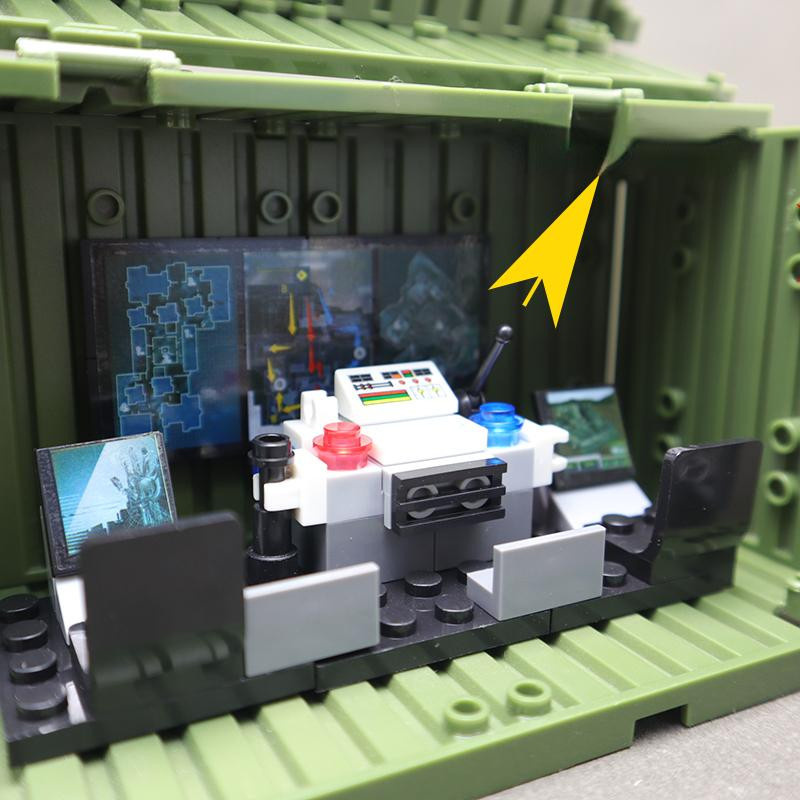 Linyi toy Kommandozentrale Einrichtung Gebäude Bausteinset Militär - Bild 3