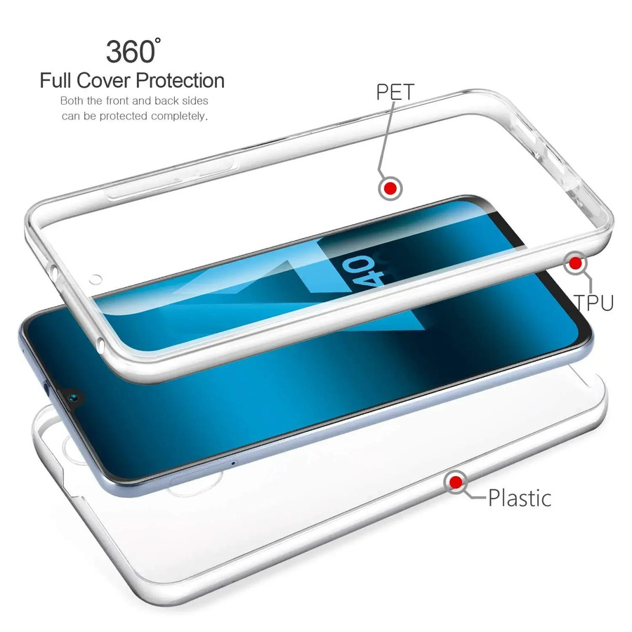 Transparente 360 Grad Ganzkörper Schutzhülle für Samsung Galaxy A34 5G - Bild 4