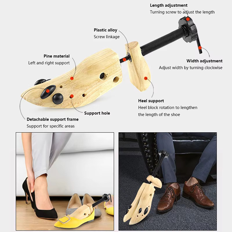 Sawol Schuhformer aus Holz mit 2-Wege-System für Damen und Herren in Braun - Bild 3